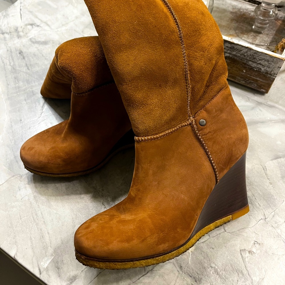 Ugg suede boots.